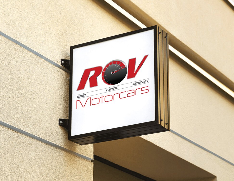 ROV Motorcars signage