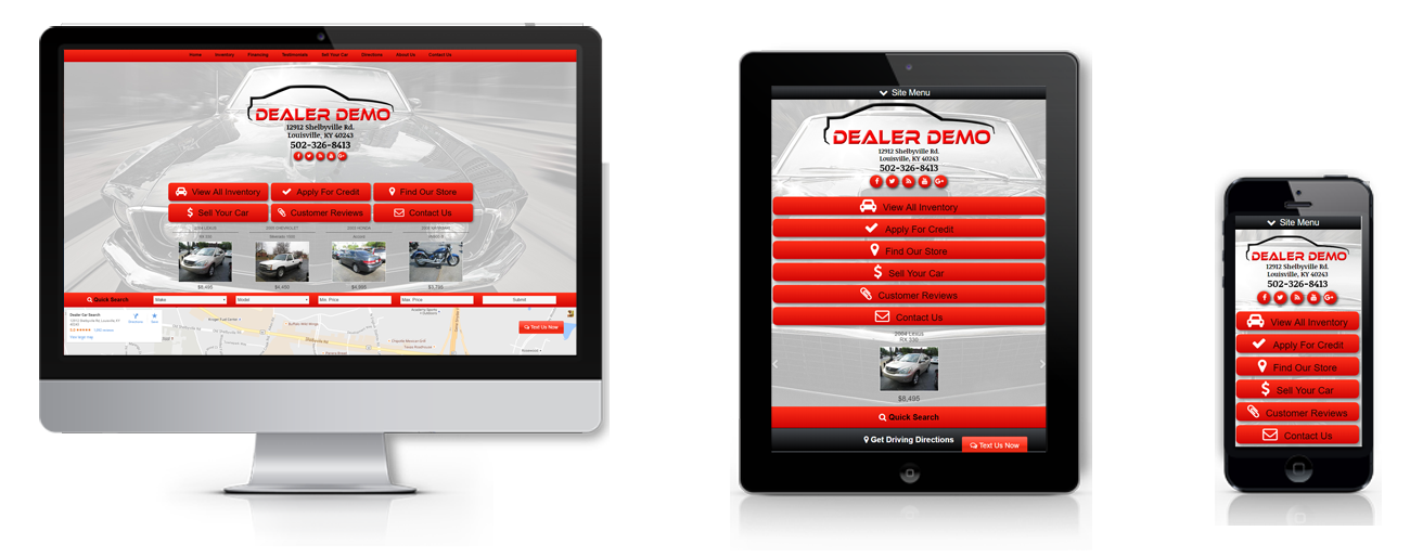 Responsive dealer website