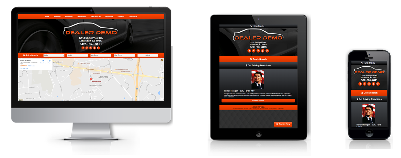 Responsive dealer site