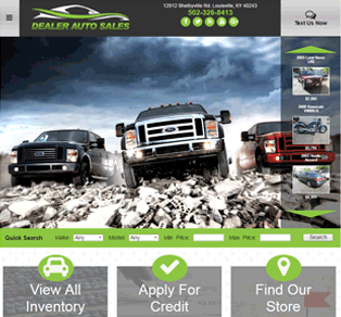 Dealer homepage