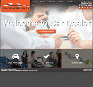 Dealer homepage