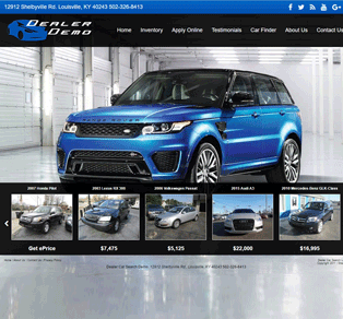 Dealer homepage