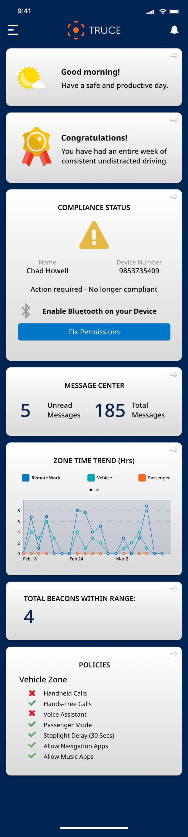Light mode dashboard